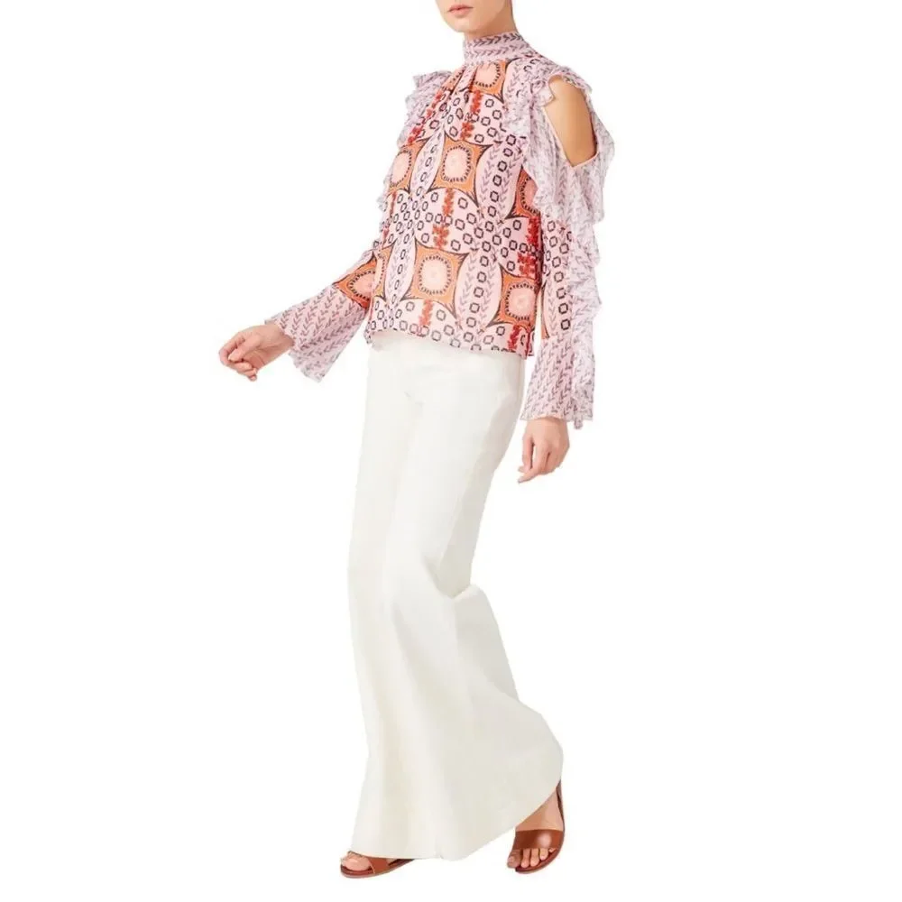 Temperley London 100% silk Etoile Printed Blouse size US6(UK10) - Picture 4 of 12